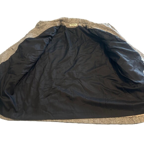 VTG Herman Kay Women's Gray Tweed  Wool Blend Button Front Pea Coat Sz 22P - Picture 7 of 13